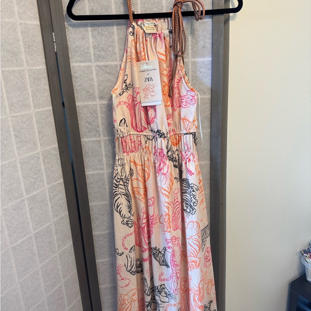 Disney x Zara Pink and Orange Halter Dress